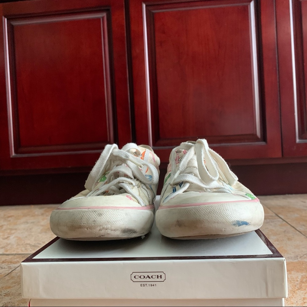 COACH Y2K multicolor colorful rainbow logo sneaker - Picture 9 of 11